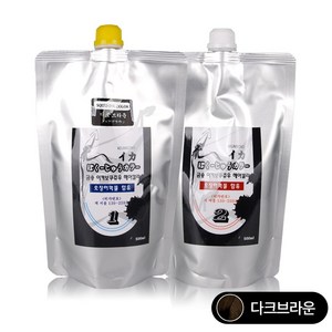 뉴겐 금송 이카보쿠쥬우 헤어컬러 1 2제 각500ml, 다크 브라운, 1개