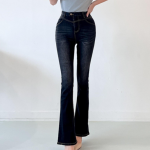 투디 스티치 포인트 스판 워싱 데님 부츠컷 청바지 2컬러 S M L