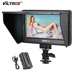 품질보증 Viltox DC-70 II 배터리 포함 휴대용 카메라 DSLR 필드 모니터 비디오 HDMI AV 입력 LCD 디스, 02 with Battey_01 CHINA, 1개