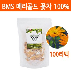 메리골드 꽃차 티백 마리골드 분말 루테인 지아잔틴 추출물 100% 금잔화 꽃잎차 눈건강 눈에좋은 씨앗 오일 독일산 효능 파는곳, 100개입, 1개