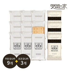 백미당 모나카 아이스크림 12개(우유맛9개 초코맛3개), 9개, 없음, 420ml