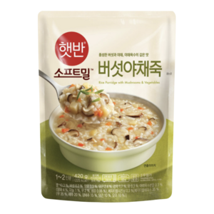 비비고 버섯야채죽, 420g, 10개