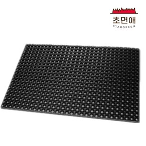 초면애 원형고무매트 업소용 산업용 식당 주방 미끄럼방지 90x120cm 블랙, 1개