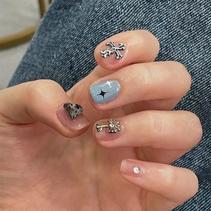 걸스코코 겨울신상 네일팁 인조네일팁 셀프연장 인조 팁, 2개, NAIL-N601