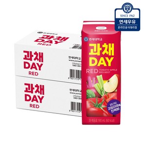 연세유업 과채데이 음료 레드, 190ml, 48개