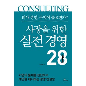 사장을 위한 실전 경영 28:기업의 문제를 진단하고 대안을 제시하는 경영 컨설팅, 생각비행, 이전훈