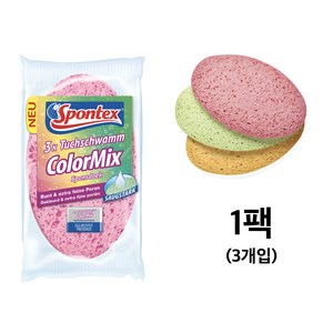 스폰텍스 Spontex ColorMix cloth sponge (3개입/팩), 1세트