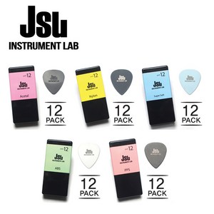 신제품 JSU 기타피크/ 일렉기타피크/ 통기타피크/ Picks (12팩) 세트, 아세탈, 1.00mm(12팩+케이스), 1개