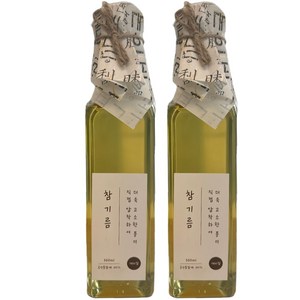 자연의아침 국산 참기름 저온압착, 박스포장X, 2개, 300ml