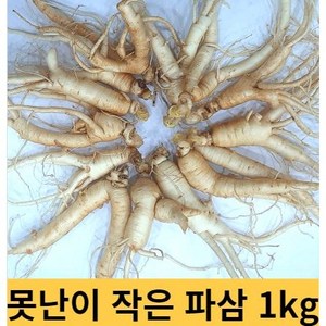 작은 인삼 못난이 1kg 40-50뿌리 파삼 믹서용 금산인삼파삼 금산인삼 수삼파삼가정용, 작은파삼 막삼 1kg ( 0), 1개