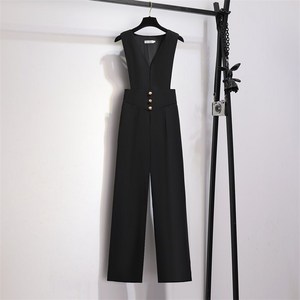 여성 점프수트 와이드 심플 무지 고급 민소매 여자 점프슈트 women jumpsuit XK0225