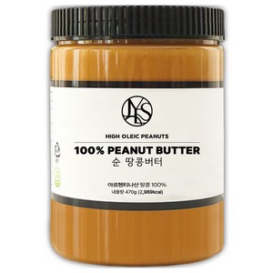 순 땅콩버터 100% 무첨가, 470g, 1개