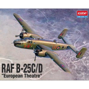 아카데미과학 영국 공군 B-25C D 유럽전선 프라모델 헬리콥터, 1개