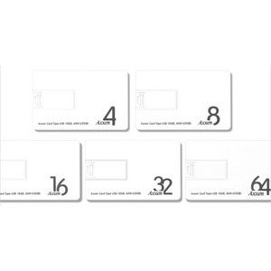 [액센] USB U35 스윙식 카드형 [4GB], 4GB
