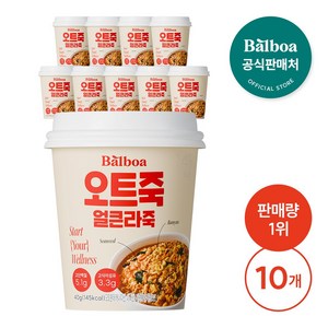 발보아 저당 오트밀 죽 얼큰라죽, 10개, 40g