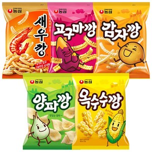 농심 옥수수깡 70g+새우깡 90g+양파깡 77g+감자깡 75g+고구마깡 83g, 1세트