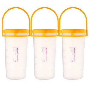 베스트케어 멸균 NON PVC 피딩통 피딩보틀 600mL (피딩줄제외), 3개