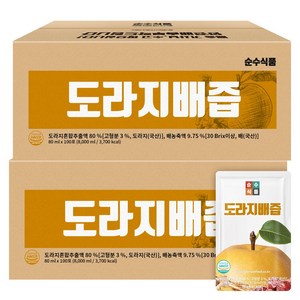 순수식품 도라지배즙 실속형, 80ml, 200개