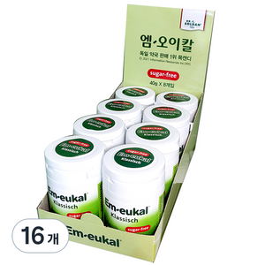 엠오이칼 클래식 무당 목캔디, 40g, 16개