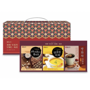 담터 선물세트 나눔 11호, 호두아몬드율무차 270g(15포) + 단호박마차 255g(15포) + 쌍화차플러스 225g(15포), 1세트