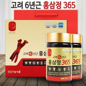 한삼수 고려 6년근 홍삼정 365 240g x 2병(1세트) 가족건강 면역력 증진 피로개선 액기스 진액, 2개, 43회분