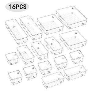 위시썬 아크릴 투명 수납함 보관함 트레이 16종, 16개
