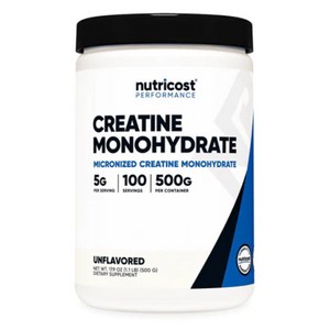 Nutricost 마이크로나이즈드 크레아틴 모노하이드레이트, 500g, 1개