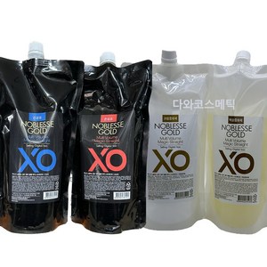 XO 노블레스 골드 멀티 볼륨 매직약 스트레이트 매직약 1000ml 1제 + 2제, 1개, 1L, 손상모+크림