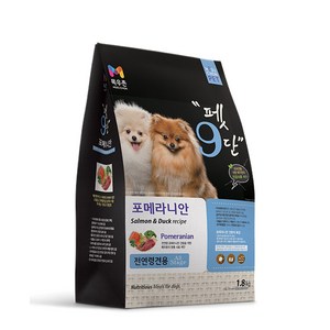 목우촌펫 펫9단 전연령견용 포메라니안 기능성 사료, 오리, 1.8kg, 1개