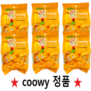 [국내배송] 탑젤리 베트남 망고 젤리 탑 프루트 다낭한시장 COOWY, 320g, 6개