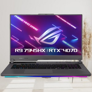 에이수스 2023 ROG 스트릭스 G17 라이젠9 라이젠 7000 시리즈 지포스 RTX 4070, Eclipse Gay, 1TB, 32GB, Fee DOS, G713PI-LL005