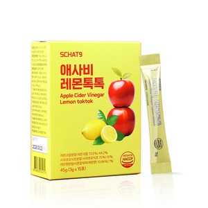 스캇나인 애사비 레몬톡톡 스틱 애플사이다비니거 레몬즙 분말, 1개, 45g