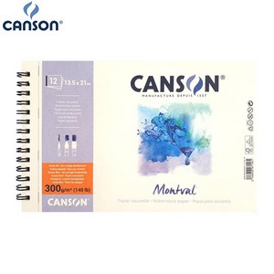 CANSON 캔손 몽발 스프링제본 스케치북 300g 13.5x21cm, 몽발스프링스케치북 13.5x21cm, 1