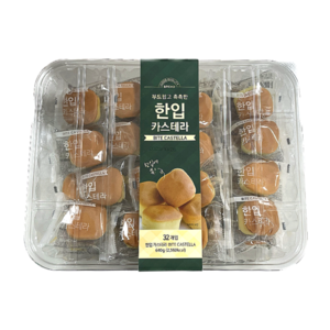 트레이더스 부드럽고 촉촉한 한입 카스테라 32입, 640g, 2박스