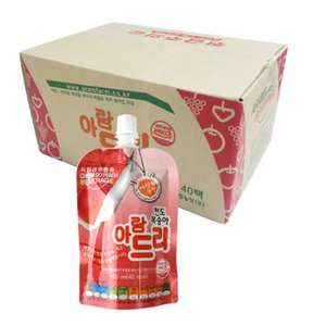 아람농장 아람드리 천도복숭아 주스, 100ml, 40개