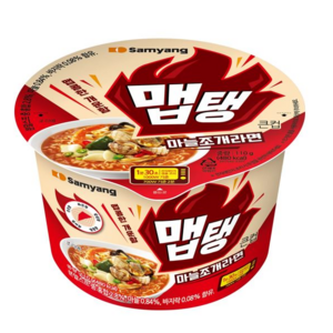 삼양 맵탱 큰컵 마늘조개라면 110g, 3개