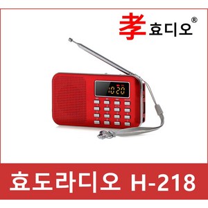 H-218 효도 라디오 휴대용 소형 MP3 충전식 등산용 미니 트롯 트로트, 초록