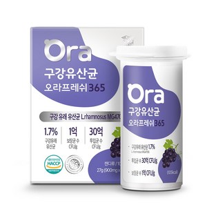 랩온랩 구강유산균 오라프레쉬 365 츄어블 포도맛, 1개, 30정