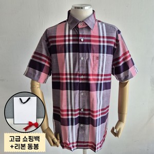 [매장정품] 닥스 DAKS 남성용 체크 반팔 셔츠 여름 남방 시원한원단 선물포장제동봉