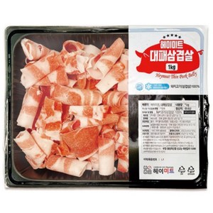 [헤이미트] 국내산 냉동대패삼겹살 냉동삼겹살 돼지고기 대패삼겹살 냉동 1kg, 1개