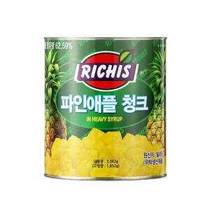 (주)동서 리치스 파인애플 청크, 3kg, 6개