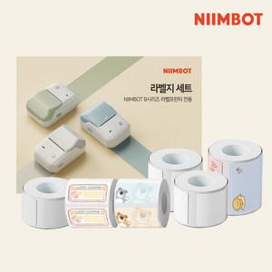 NIIMBOT 라벨프린터 라벨지 님봇 시노링크 B21 / B1 전용, 1개, B라벨지 6종 세트-A타입