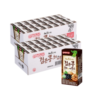 삼육두유 검은콩 호두와 아몬드, 48개, 190ml