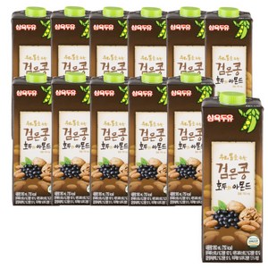 삼육두유 검은콩 호두와 아몬드, 950ml, 12개