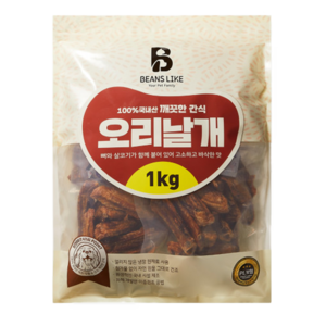 빈즈라이크 수제간식 강아지간식 오리목뼈 오리날개, 1kg, 1개