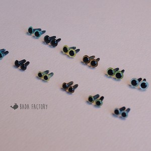 모루인형 눈 인형 만들기 재료 고양이 눈알 DIY 부자재, 4.5mm(1쌍), 1개, 스카이