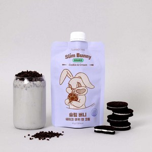 슬림버니 쉐이크 단백질18g BCAA 체중조절 영양밸런스 5개입 (200g) x 1박스, 40g, 5개, 쿠키앤크림맛