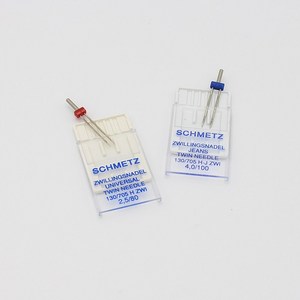 위드쏘잉 가정용 독일 슈메츠 쌍침바늘 2.5mm / 4.0mm﻿, 1개