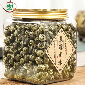 재스민 차 진주 천연 신선한 재스민 드래곤 진주 녹색 중국 차 선물 통조림, 125g x1can, 1개, 1개, 1개입