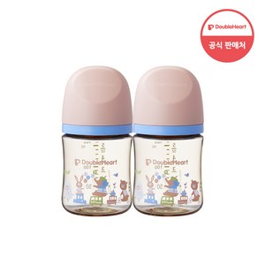 더블하트 모유실감 3세대 트윈팩블루밍가든, PPSU 애니멀타운, 160ml, 2개